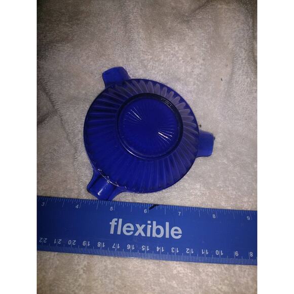 Cobalt blue glass ashtray - Picture 2 of 2